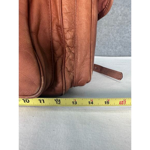 VTG Dilana Design Coll. Genuine Leather Backpack Travel Top Zipper Retro BOHO - Picture 12 of 15